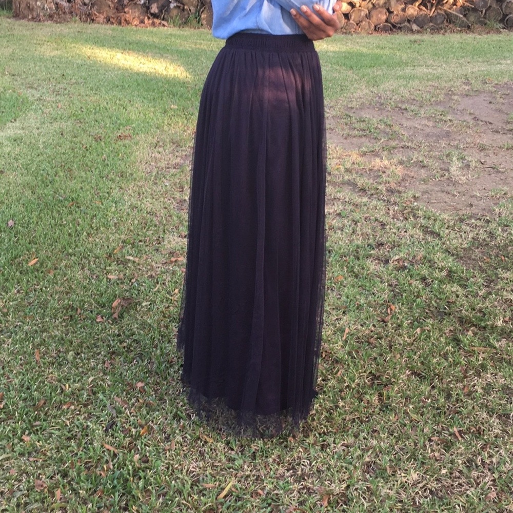 Maxi tulle skirt